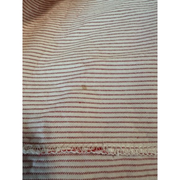 VTG Ralph Lauren Twin Striped Cotton Pleated Dust Ruffle Bedskirt Rustic Cottage - Picture 12 of 16